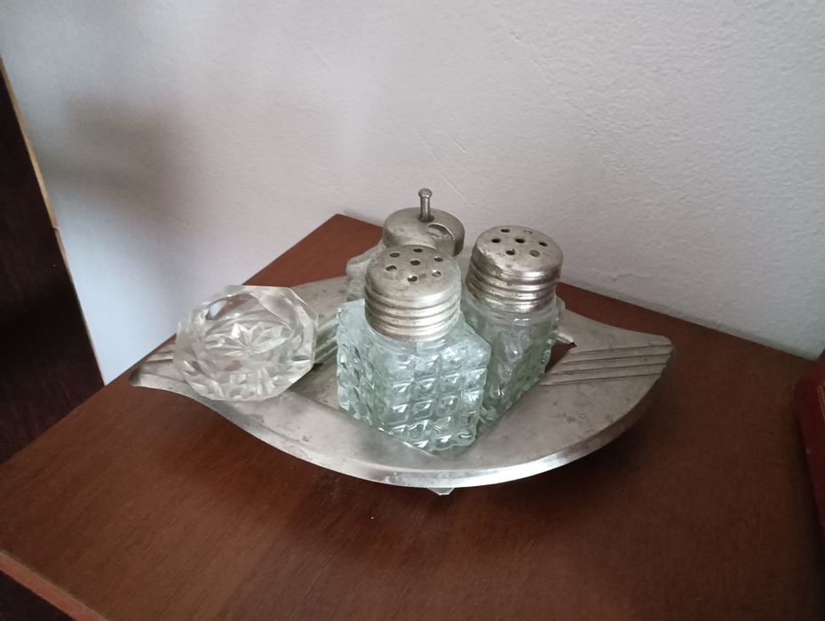 Посуда. Хрустальный набор для специй СССР.