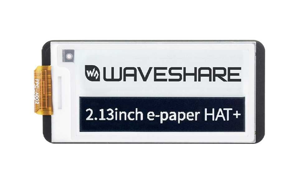 Display 2 culori Waveshare 2.13" 250x122 E-Paper HAT+