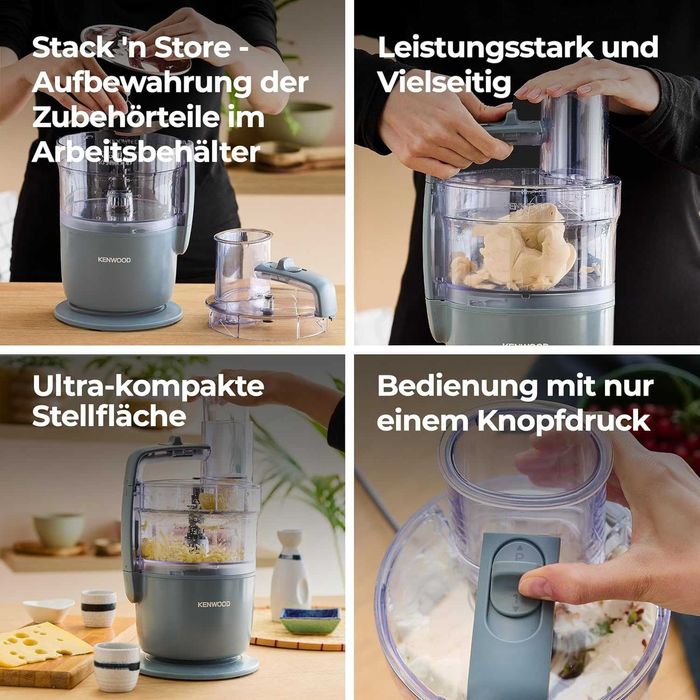 Kenwood MultiPro Go FDP22.130GY Компактен кухненски робот, 650W, НОВО