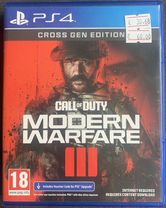 PS4, Playstation 4 игра Call of duty modern warfare III - 60 лв