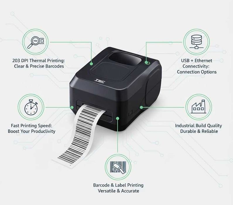 Termotransfer printer TSC TL241 / Shtrix-kod va etiketka printeri