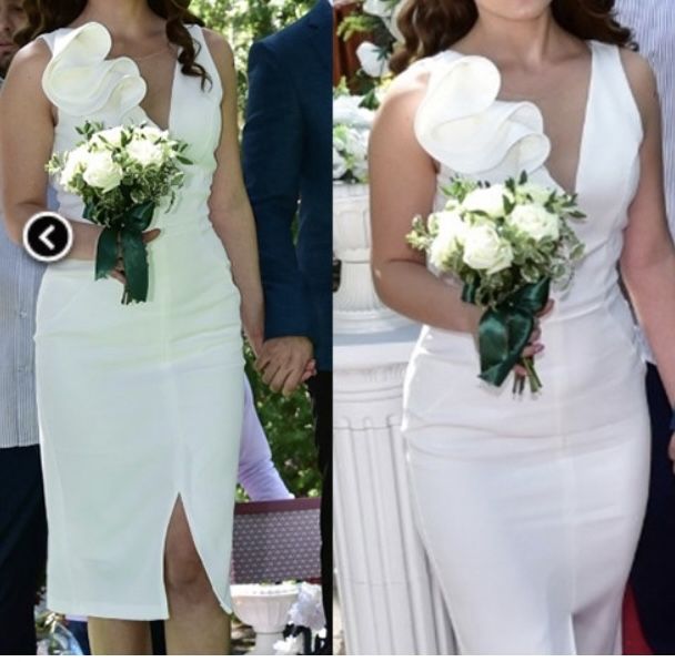 Rochie alba atmosphere cununie civila NOUA - M
