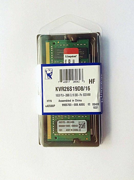 Memorie Laptop 16GB DDR4 2666MHz sau Kit 32GB Kingston sodimm Sigilata