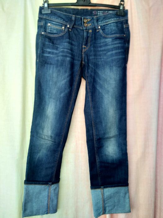 Blugi 3/4 Denim Jeans pescar salvari bufant Esprit slimfit buzunare