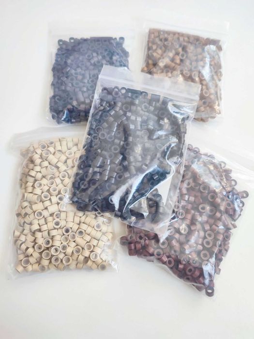 Микро и нано капси за поставяне на коса/екстеншъни + кука и клещи