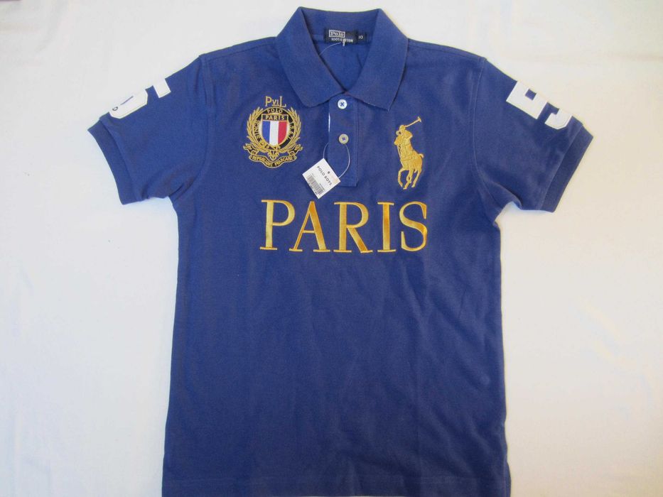 Tricou copil, Polo, masura 10 ani, 2 nasturi, bumbac, nou cu eticheta de carton