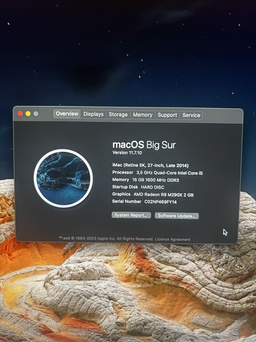 iMac 27” Retina 5K (2014) – Core i5, 16GB RAM,  2GB Video Card