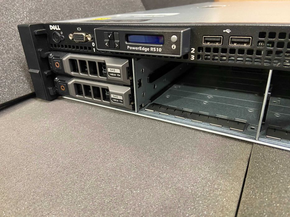 Сървър Dell R510 Xeon E5507, 32GB RAM, PERC H700, 8 x 3.5", 2x 1100W