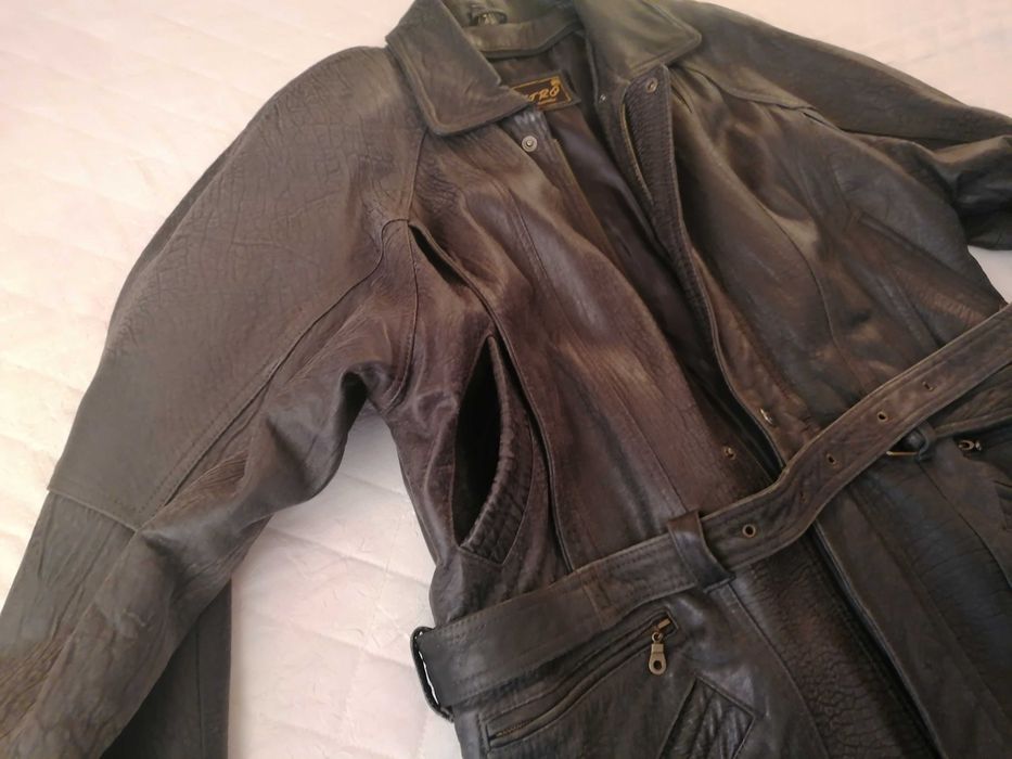 Есенно-зимно ретро кожено палто 2 броя