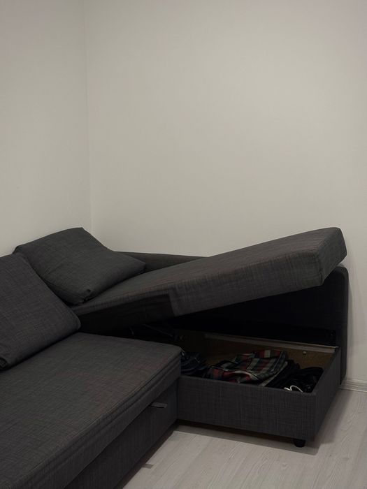 Colţar extensibil cu depozitare, Skiftebo gri închis. IKEA.