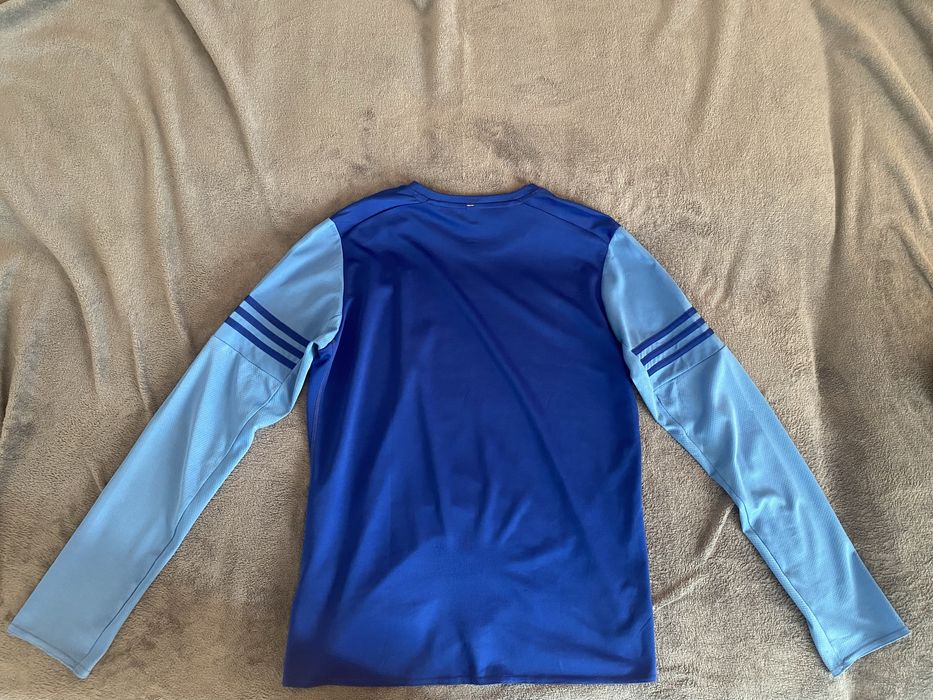 Мъжка синя Адидас блуза