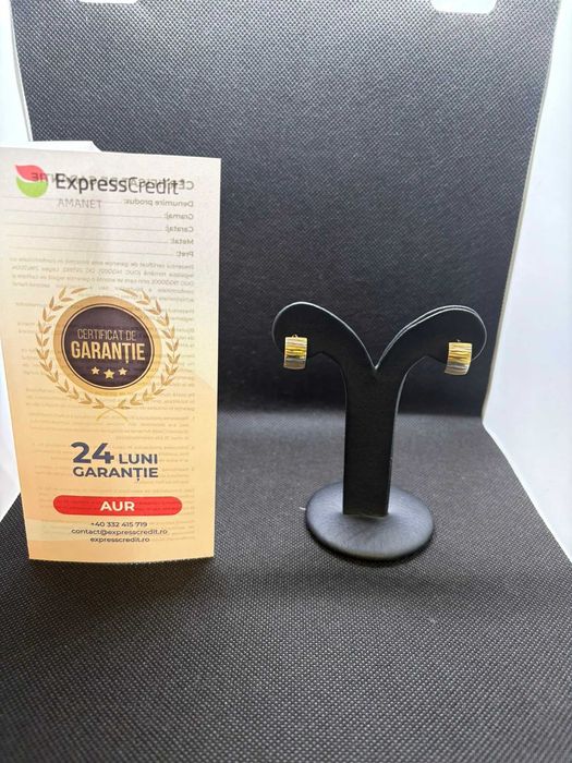 Cercei aur 14k 1.89g (AG16 Moldova b33078.1) Garantie 2 ani!