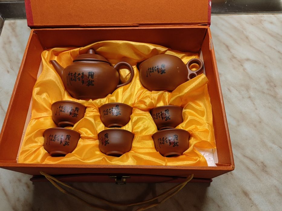 Оригинален китайски порцеланов сервиз за чай или за чаена церемония Ча