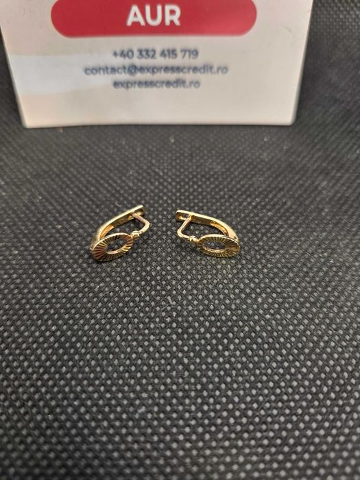 Cercei aur 14K 1.67g (49991 Ag11 Piata Nicolina) Garantie 2 ani!