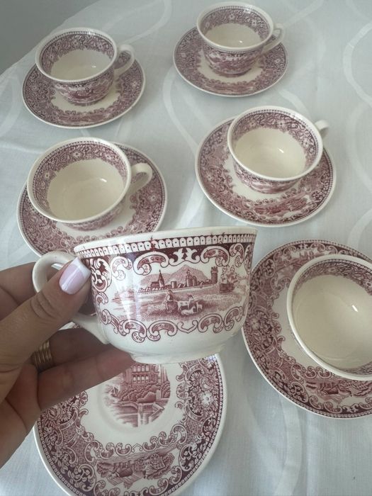 Set 6 cesti cu farfurioare Petrus Regout" Castillo"