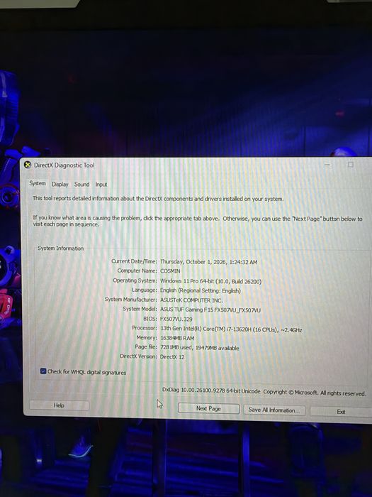 ASUS TUF Gaming F15 FX507VU