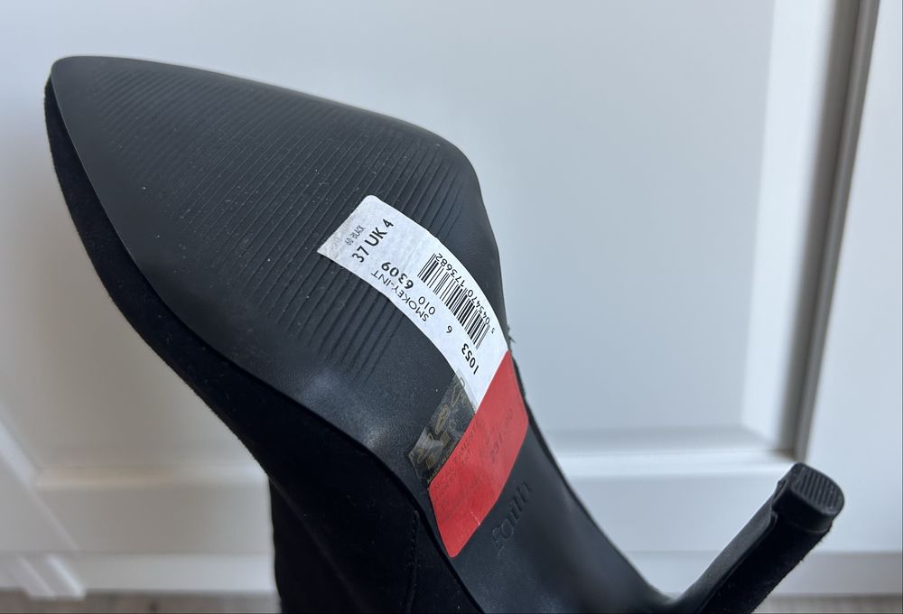 Botine dama din imitatie de piele intoarsa