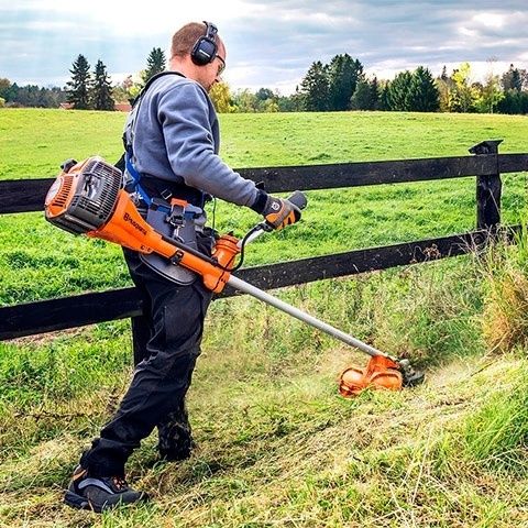 Газонокосилка триммер бензиновый и электронный