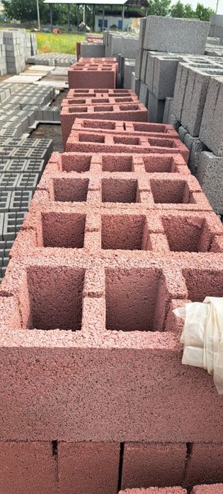 Фасадные Евро шлакоблок, прессованные из клинца под расшивку (Ровные)