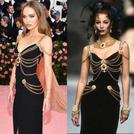 платье черное с жемчугами