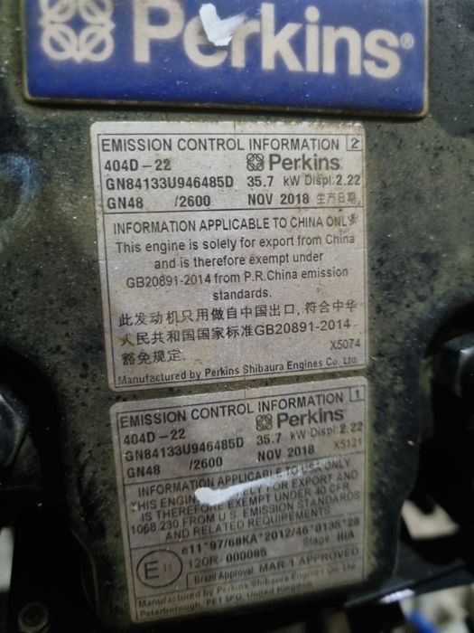 Motor perkins 36 kw