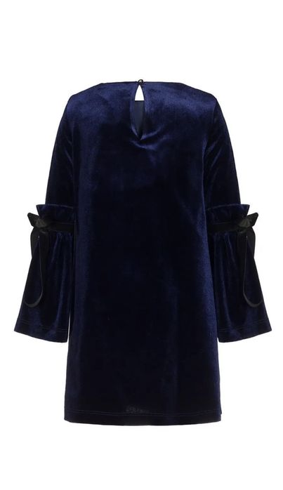 Бархатное школьное платье