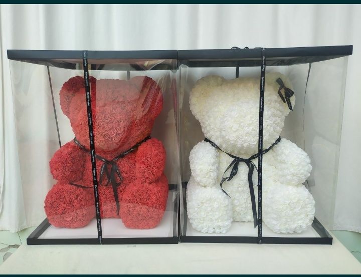 Мишка,единорог из роз для подарок