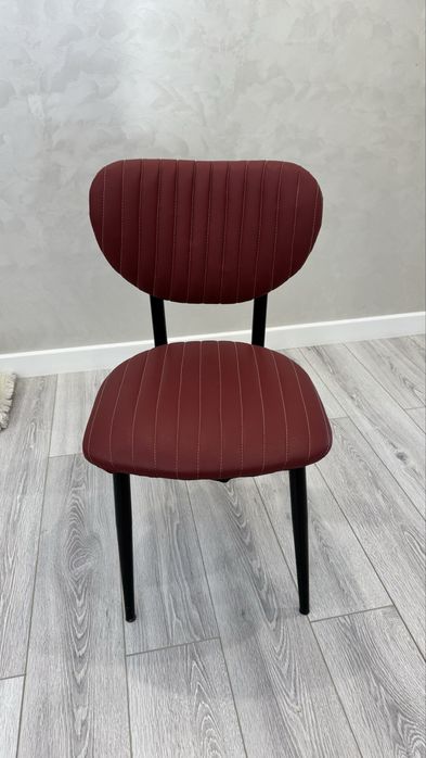 Стульчик серый, бордовый