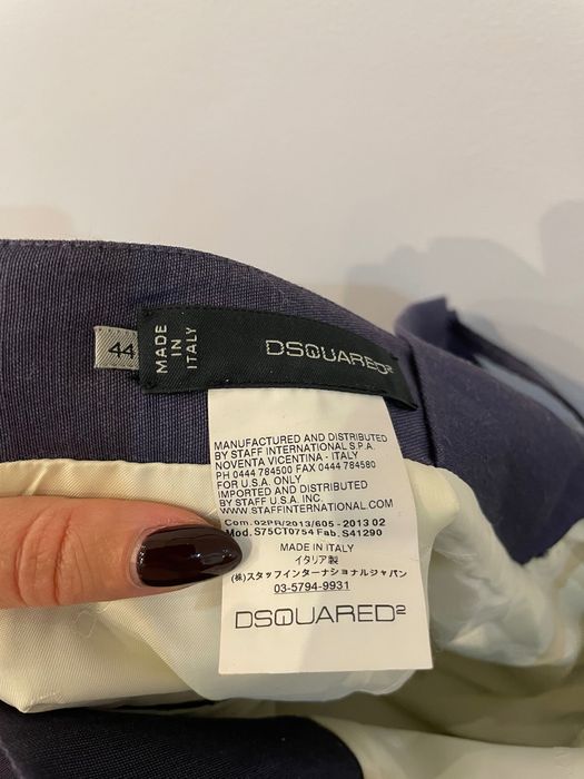 Costum mov Dsquared (rochie + sacou), 83% lână, mărime IT 44