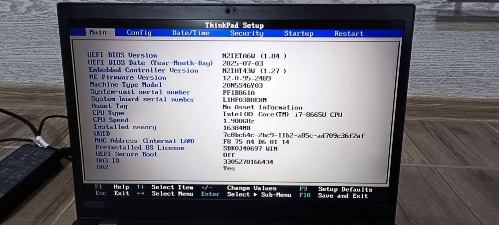 Lenovo thinkpad T590