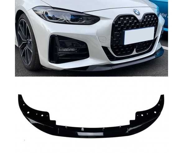 Prelungire Lip Bara Fata M BMW Seria 4 G22 G23 Coupe Cabrio, Negru Luc