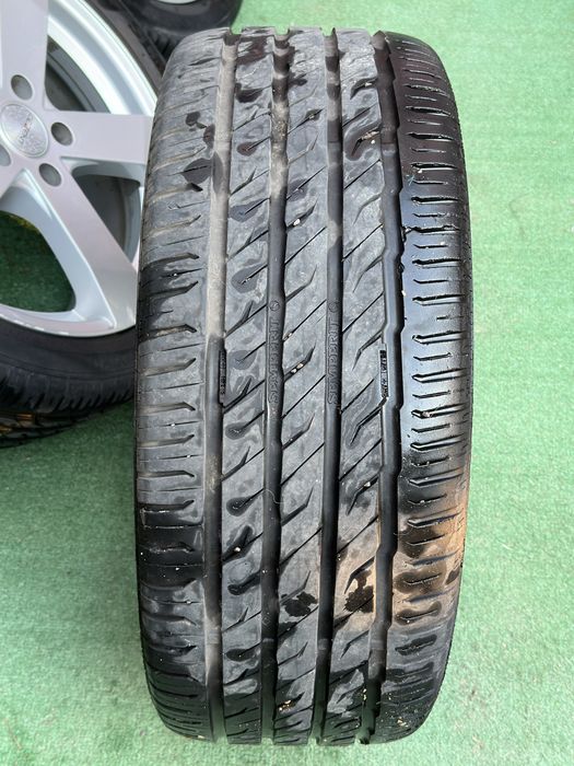 Vând set 4 jante aliaj DEZENT TTDF R18 + anvelope | 5x112 | ET38 | 7.5J