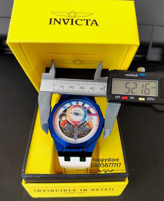часовник INVICTA Specialty automatic White and Blue 52 mm, Инвикта нов