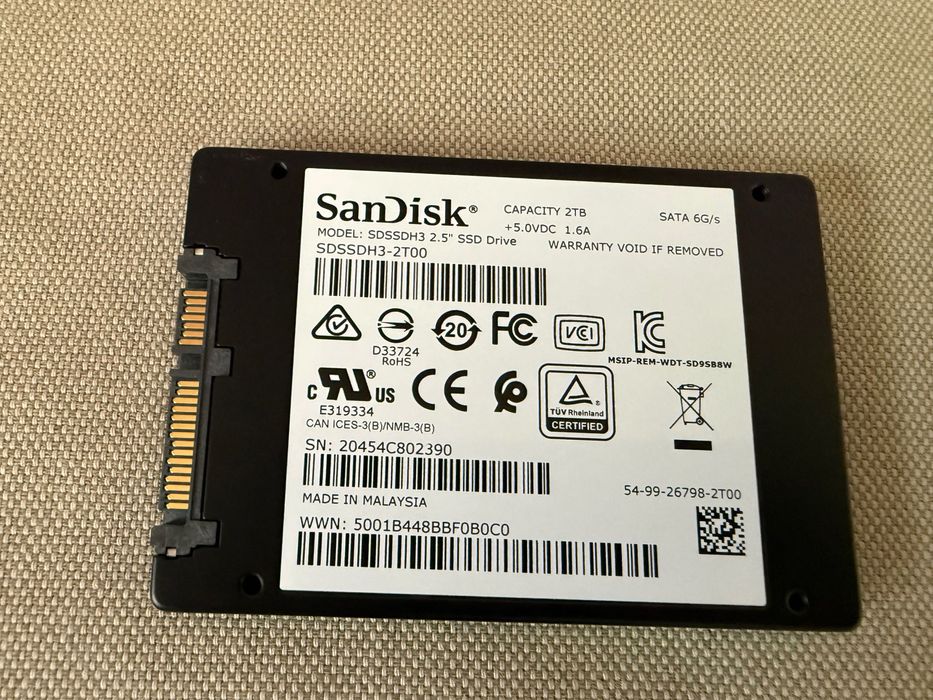 SSD диск SanDisk Ultra 3D – 2TB