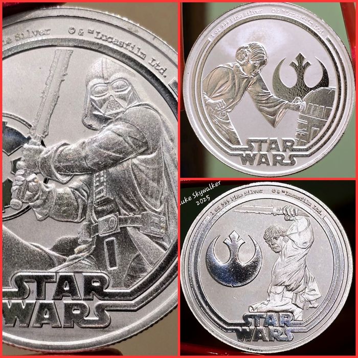 Star Wars Alien Bitcoin monede argint lingou 999 Bucuresti