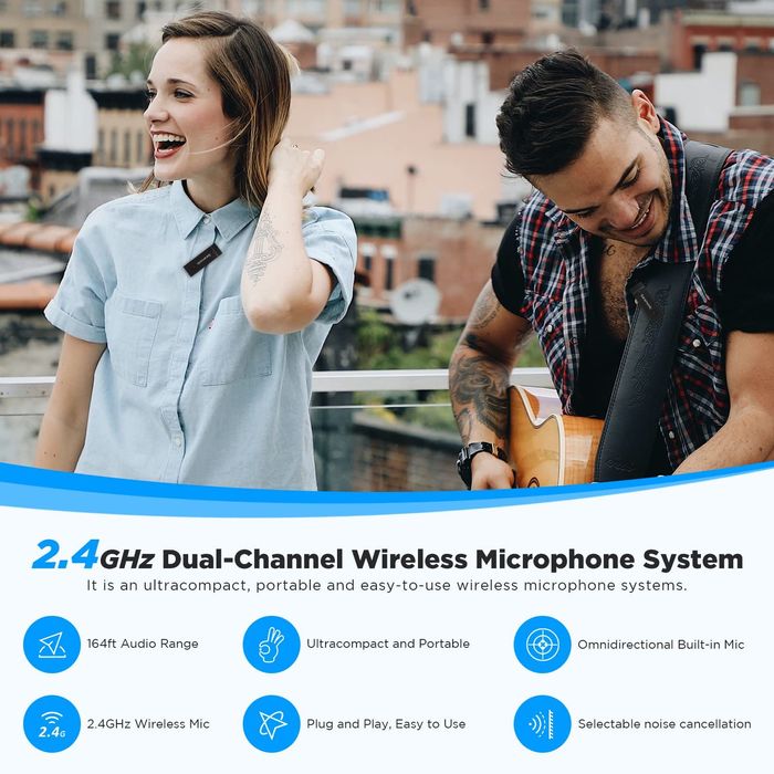 Безжичен Микрофон за iPhone. Видео. Влог. Стрийминг. Камера.