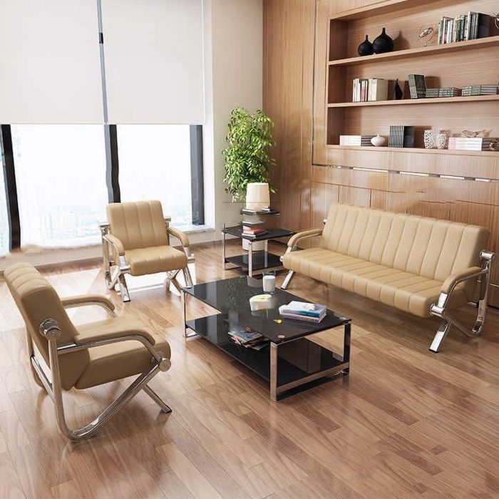 Офисная мебель комбинированный кожаный диван отдельно заказать стол