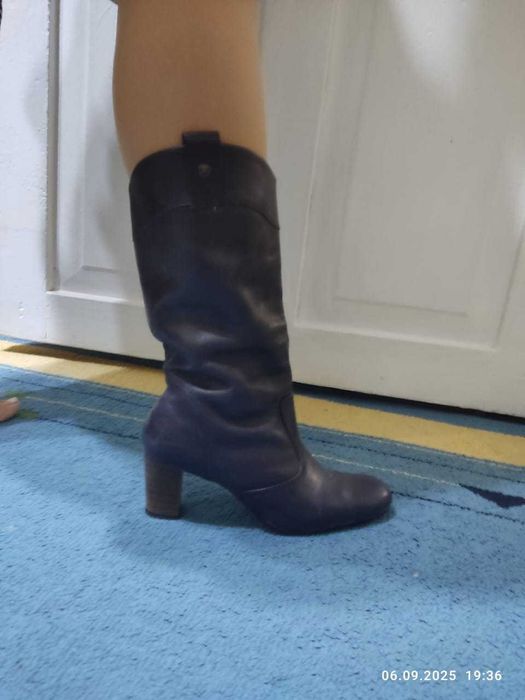 Продам сапоги кожанные