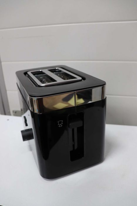 Тостер Graef TO 62, 1000 W, 2 филийки, черен/сребрист
