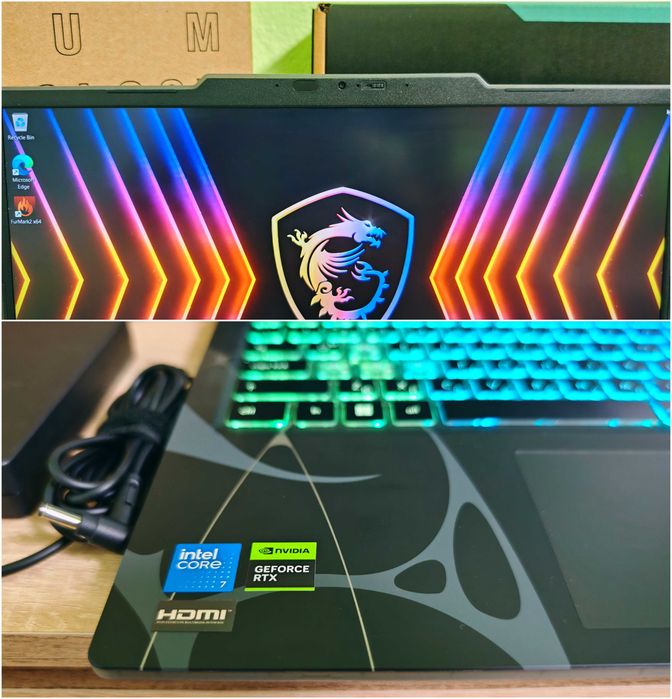 NVIDIA RTX 5060 8GB GDDR7 DLSS 4/Intel Core 7 240H (5.2GHz, 24Mb)/15.6 Full HD 144hz/16GB RAM DDR5/512GB SSD NVMe/MSI Cyborg 15 с 24 месеца гаранция