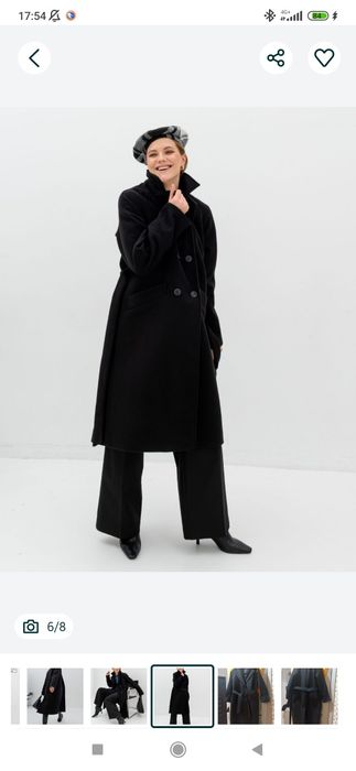 В продаже чёрный пальто