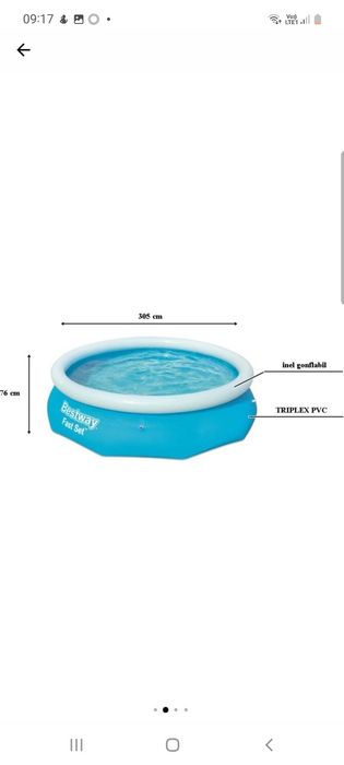 Piscina cu inel gonflabil Bestway 305*76 cm