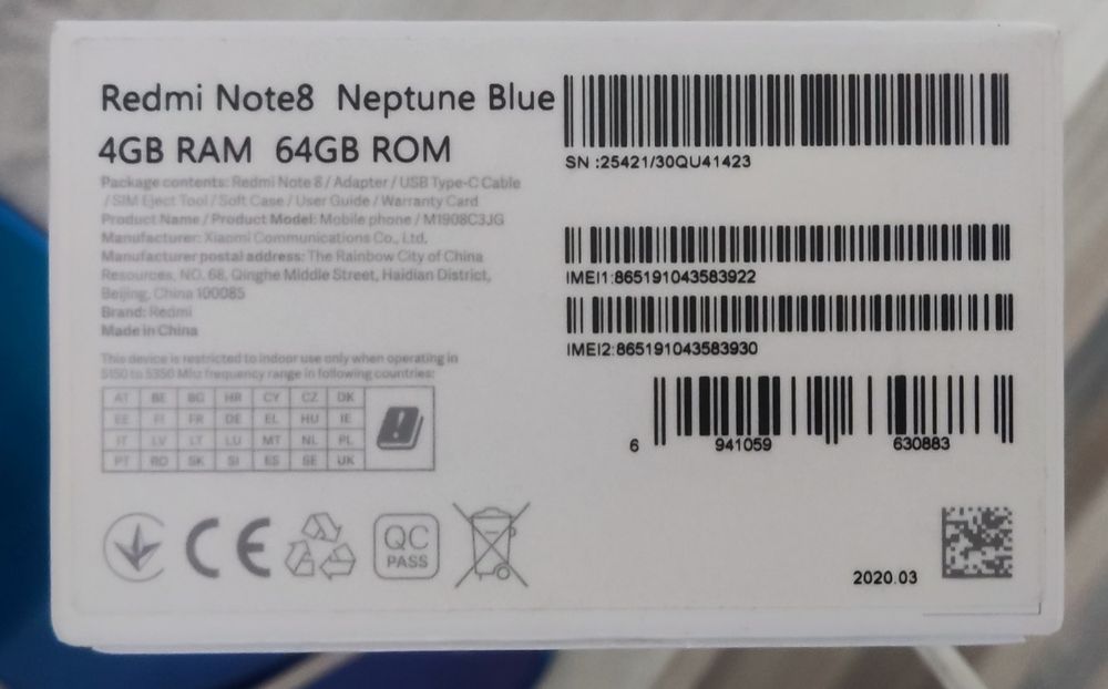 Redmi note 8. 4/64