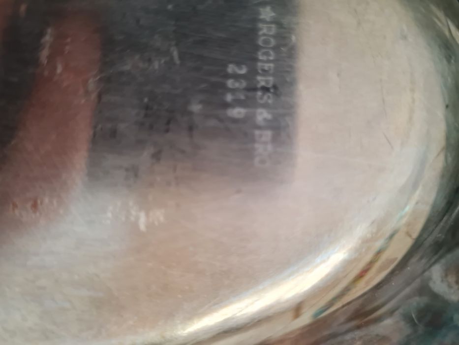 Красивый винтажный посеребреный поднос Rogers&Bros 2319