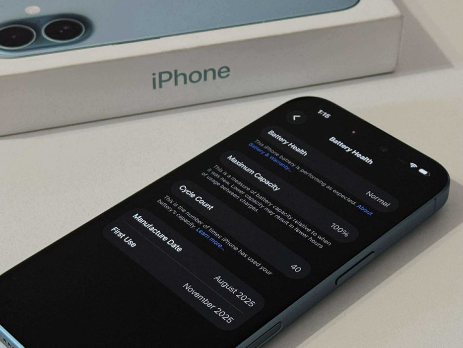 Бартер! Гаранция! iPhone 16 Teal (синьо-зелен) 100% Капацитет.