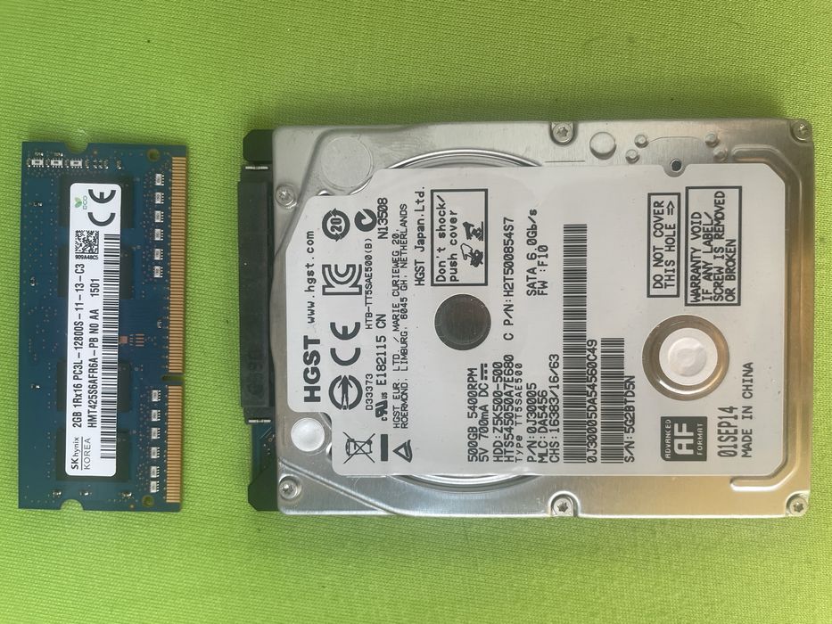 Hard 500 GB + Ram 2GB Laptop