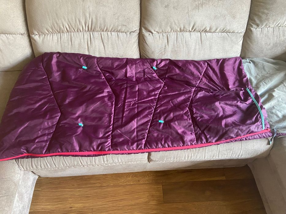 Детски спален чувал Quechua MH100, 10°C, лилав
