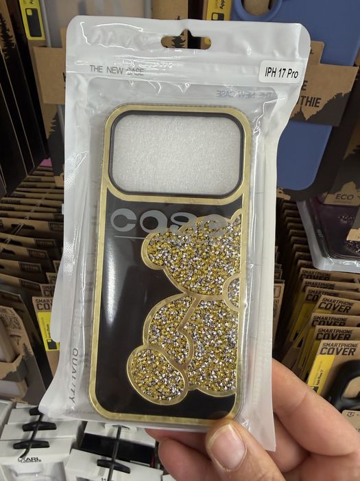 iPhone 17 Pro,iPhone 17 Pro Max Tedy Bear блестящ огледален кейс