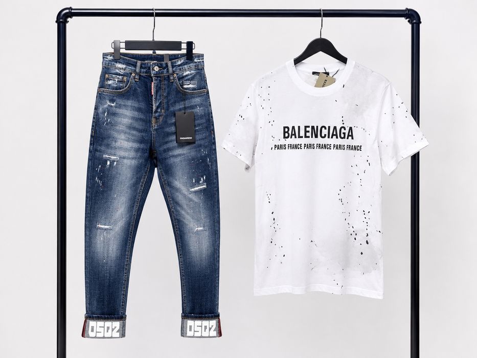 Мъжки Дънки + Тениска Dsquared2