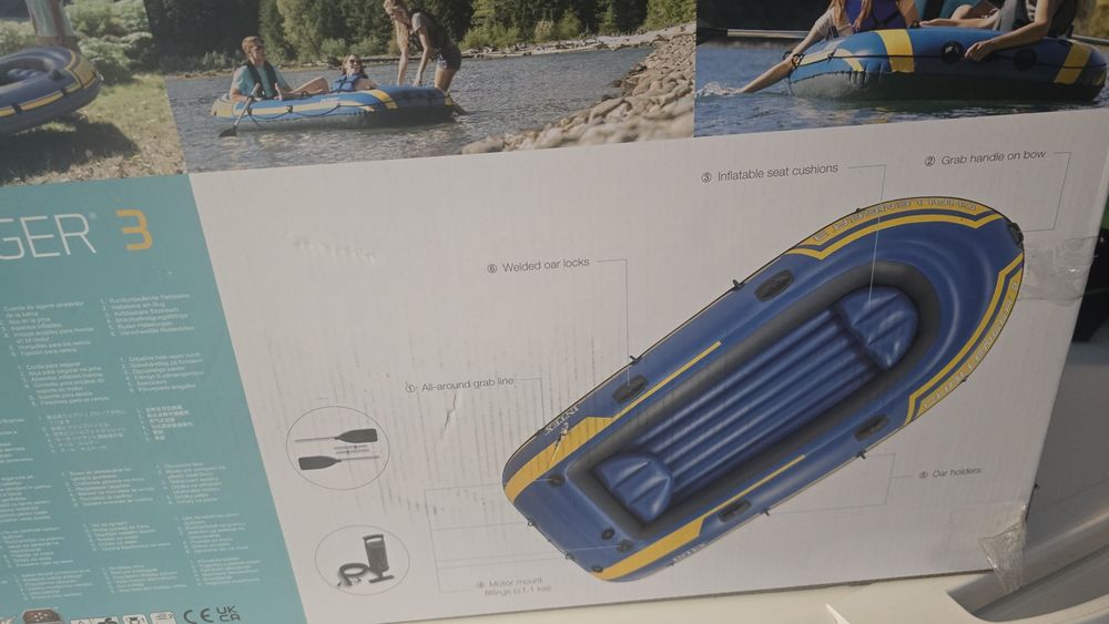 Barca Intex challenger 3 cu vasle si pompa